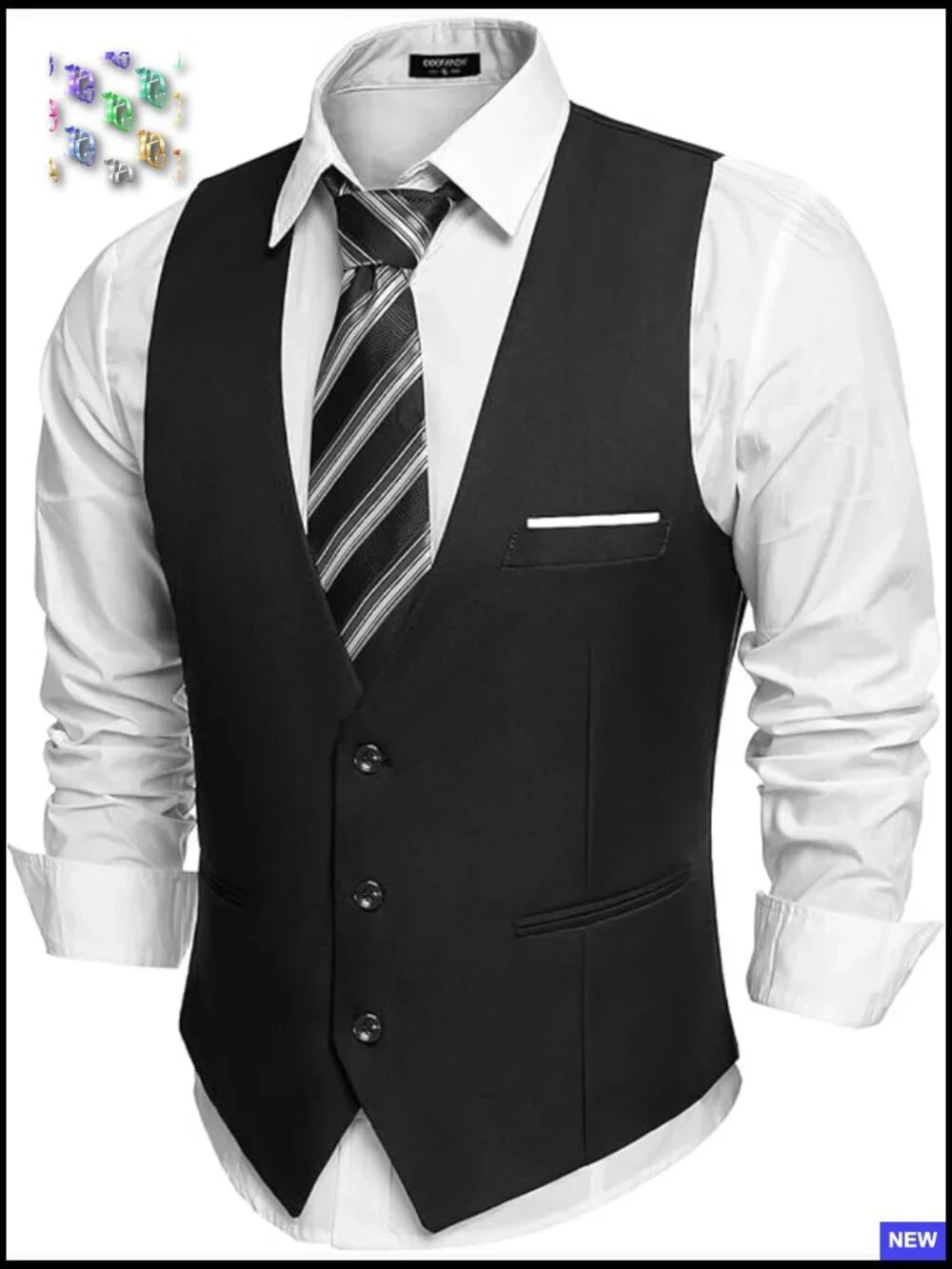 Slim Fit Formal Dress Waistcoat Business Vest Casual Elegant Menswear